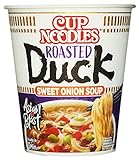 Nissin Cup Noodles – Roasted Duck, 8er Pack, Soup Style Instant-Nudeln japanischer Art, mit Entenfleisch-Geschmack & Gemüse, schnell im Becher zubereitet, asiatisches Essen (8 x 65 g)