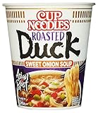 Nissin Cup Noodles – Roasted Duck, 8er Pack, Soup Style Instant-Nudeln japanischer Art, mit Entenfleisch-Geschmack & Gemüse, schnell im Becher zubereitet, asiatisches Essen (8 x 65 g)