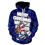 WBYFDC Weihnachten 3D Digitaldruck Hoodie Sport Sweatshirt Pullover Paar Outfit Männer Frauen Herbst Winter Kleidung