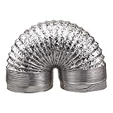 Cabilock Abluftschlauch 160mm 3m Flexschlauch Aluminiumfolie Flexibler Luftschlauch Temperaturbeständigkeit Doppelschicht Belüftung Für Klimaanlagen Wäschetrockner Dunstabzugshaube Zelttrock
