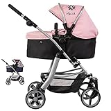 Daisy Chain Connect-5-in-1-Puppenwagen – Empfohlen für Kinder zwischen 4 und 8 Jahren. (Classic Pink)