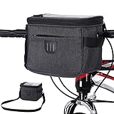 WIWJ Lenkertasche Fahrrad Wasserdichter Fahrradtasche für Lenker mit Schultergurt,Fahrradkorb Tasche,Front Fahrradtasche,Fahrradlenker T