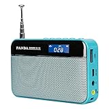 jiande Radio FM Digitales Radio LCD Tragbares Radio mit Kopfhörer-Buchse, USB/TF. Kartensteckdose, MP3. Spieler U-Diskette. TF. Kartenlautsprecher, schwarz (Color : Green)