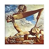 Salvador Dali Premonition of Civil War Leinwandposter Schlafzimmer Dekor Sport Landschaft Büro Zimmer Dekor Geschenk 40 × 40 cm Unrahmen: