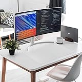BANNBA Schreibtischunterlage Anti-Glare-Schreibtischunterlage, transparent, rutschfest, große Schreibtischschutzmatte, Schreibunterlage, wasserdichte Tischunterlage mit runder Kante, 90x40