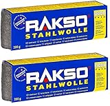 Oscar Weil 00302108 RAKSO Stahlwolle 2er Set, 200g fein 8 Stück