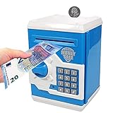 Auped Elektronische Spardose für Kinder, Spardose Passwort Sparschwein Spielzeug Festival Geburtstag Geschenke für Kinder (Blau)
