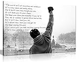Rocky Kunstdruck-Leinwand mit Zitat zum Thema Hoffnung, A0 91x61cm (36x24in)