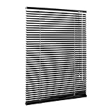 Ventanara Jalousie Aluminium Rollo Plissee Schalusie Jalousette Türrollo Rolladen viele Größen (120 x 160 cm, Schwarz matt)