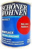 Protect Buntlack 750 ml, RAL 3003 Rubinrot hochglänzend, Alkydharzlack SW