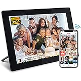 Frameo WiFi-Bilderrahmen, 25,7 cm (10,1 Zoll) mit Touchscreen, 1920 x 1200 FHD, eingebauter 16 GB Speicher, Bilder per App üb