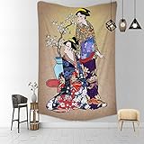 CNYG Psychedelische Decke Kanagawa Wave Print Aufhängung Wandbehang Decke Böhmisches Bett Wandbehang Wohnkultur Schlafzimmer Tapisserie  BBBB 150x130CM