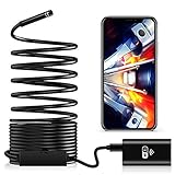 TAOPE Endoskopkamera WiFi, Inspektionskamera 2,0 Megapixel HD mit LED-Licht wasserdichte Endoskop Kamera Borescope Starre Schlangenkabel für Android iOS iPhone Tablet PC Smartphone - 3 M