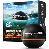 Deeper PRO PLUS smart Fischfinder – kabelloser W-LAN Fischfinder mit eingebautem GPS für Ufer Ang