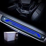 Cobear Einstiegsleiste Schutz Aufkleber Reflektierende Lackschutzfolie für i10 i20 iX20 i30 i40 i80 Tucson Genesis Santa FE Einstiegsleisten Blau 4 Stück
