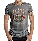 Körperbetontes Slimfit Hot Rod Racer T-Shirt im Used Vintage Look: Loud and Fast XXXXL