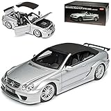 NEW Mercedes-Benz CLK A209 DTM AMG Cabrio Silber 2002-2010 1/18 Kyosho M