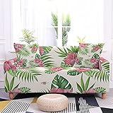 Tropisches Blatt/Blume Rutschfester Sofabezug elastischer All-Inclusive Sofabezug L-förmiger Ecksofabezug A5 1 S