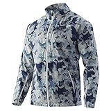 HUK Herren Pursuit Waterproof & Wind Resistant Zip Jacket Shell-Jacke, Bluefin, M