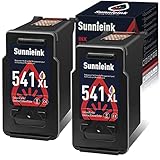 Sunnieink Remanufactured for Canon 541 541XL Ink Cartridge PG-541XL PG 541 XL Compatible for Canon Pixma TS5150 MG3550 MG3650 MG3200 MG3500 TS5151 MG2250 MX535 MX475 MG4250 GM2050 MG3250 (1 Farbe)