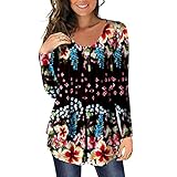 BOLANQ Damen Halloween Mode Lässig Langarm Digital Print Sweatshirt Top