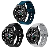 SPGUARD Armband Kompatible mit Samsung Galaxy Watch 4 44MM 46MM Armband,20mm Ersatzband Silikon Sport Uhrenarmband für (2021) Galaxy Watch4 40mm/44mm/Classic 42MM/Classic 46MM-Grau/Schwarz/Dunkelgrü