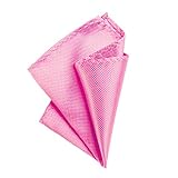 DonDon Herren Einstecktuch 21 x 21 cm formstabil und verstellbar für feierliche Anlässe pink