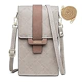 HAIWILL Handy Umhängetasche Damen, Mini Bag für Handy Frau Pu Leder Schultertasche Brieftasche Elegant Handytasche mit Verstellbar Schultergurt für iPhone 11 Pro/11/Xs Max/XR/Xs, Handy bis zu 6.5''