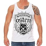 Spaß kostet Männer und Herren Trägershirt Im Osten geboren Natürliche Härte (mit Rückendruck) Größe S - XXL