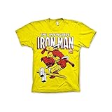 Marvel Offizielles Lizenzprodukt Comics The Invincible Iron Man T-Shirt (Gelb), XX-Larg