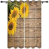LJUKO Gardinen Wohnzimmer Haushaltsvorhang-Set Land Alte Scheune Holzdruckvorhang Zwei Vorhänge Geeignet Für Terrassen-Schiebeglastür-Schlafzimmer-Wohnzimmer 107 x 160
