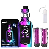 Elektronische Zigarette，Authentic Smok 230W Species Kit mit Touchscreen, 7ml Verdampfer Tank und wiederaufladbaren 2*Efest Batterien, kein Nikotin, keine Flüssigkeit (7-Farben 02)