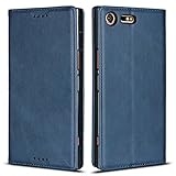 Copmob Sony Xperia XZ Premium Hülle,Premium Flip Brieftasche Ledertasche Handyhülle,[3 Kartensteckplatz][Standfunktion][Magnetverschluss],Schutzhülle für Sony Xperia XZ Premium - B