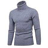 Herren Pullover Herbst/Winter Europäisch und Amerikanisch Rollkragenpullover Simple and Wild Pure Color Pullover Alltag Freizeit Langarm Pullover 4XL