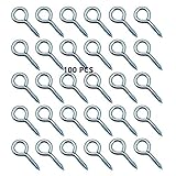 Ösenschraube Ringschraube Holzgewinde 100 Stück Ösenhaken Schrauben Metall Selbstschneidende Ösenhaken Augenschraube Metall Einschraubhaken Klein Holzgewinde Edelstahl Für Heimdekoration 22.57