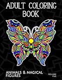 Adult Coloring Book: Animals & Magical Figures (Volume Five) (Relaxation and Stress Reduction)