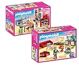 PLAYMOBIL® Möbelset für 70205 Dollhouse Puppenhaus oder 9266 Modernes Wohnhaus: 70206 Küche + 70207 W