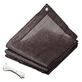 RQQYMX Schattennetz Windschutznetz Mit Ösen Schattentuch,Beschattungsnetz Für Gewächshäuser UV-beständiges Netz,UV-beständiger Balkonzaun Bringt Schatten In Ihren Garten, 2X3M(7X10FT)