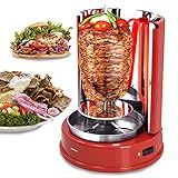 Syntrox Germany Dönergrill ROT-A-1400W-RED-Aragon Vertikal-Kebab & Gyrosgrill Schaschlikgrill Rotisserie Hähncheng