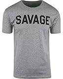 ShirtBANC Savage Herren Hemd Hip Hop Culture Urban Apparel Tee, Shirt Athletic Heather, X-Groß