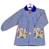 KLOTTZ - Venagdores Schule-Schürze mit Taschen aus Stoff für Mädchen., 7317-VENGADORES-AZUL-7, Blau, 7317-VENGADORES-AZUL-7 7