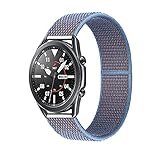 ZWMFAC Armband für Galaxy Watch 3, 20 mm, 22 mm, 45 mm, 41 mm, Active, 2 Gear S3, Sport, Nylon, Schlaufenarmband für Huawei Watch GT 2, 42 mm, 46 mm (Farbe: 32 Azur, Größe: 22 mm)