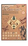 folia 49898 Magic Christmas Paper, Kraftpapier-Block mit 20 Blatt, 115 und 270 g/qm, DIN A4, Bastel-Papier mit weihnachtlichem Motiv-Druck und Hotfoil-Veredelung, b