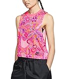 Nike Damen NSW FTR Allover Print Debardeurs T-Shirt, Pink (Hyper Pink), (Herstellergröße: Small)