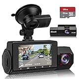 Abask Dashcam Auto 4K GPS Infrarot Nachtsicht Autokamera mit 310° Weitwinkel, G-Sensor, Loop-Aufnahm, WDR, 24 Std. Parküberwachung, Sicherere Superkondensator, Max 256 GB Speicherk