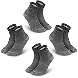 Vihir Merino Wolle Socken Herren & Damen Wandersocken 4 Paar, 80% Merinowolle zum Stricken Trekkingsocken zum Wandern Laufen & Rennradfahren Socken, Wollsocken Business & Freizeit, Atmungsaktiv,W