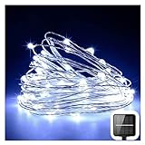 XXFFD. Solitrie LED Lichter Outdoor Solar Energy Street Girlande Fairy String Lichter for Garten Party Weihnachtsdekoration (Emitting Color : White, Wattage : 52m-500led)