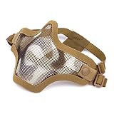 GES Outdoor Taktische CS Wire Mesh Maske Airsoft Mesh Stahl Halbe Gesichtsmaske mit Camouflage für Airsoft Shooting Paintball (Grüner Schädel)