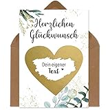 Rubbelkarten zum selber beschriften - Herzlichen Glückwunsch - Rubbellos für eigenen Text Geschenke Geschenkideen für Frauen zu W