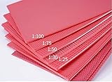 MYAMIA Blau Grau Dunkelgrau Fliese Baumodell Material DIY Sand Tabelle Machen Rot Weiß Ziegeldach Wellpappe Modell Dach-Rot 1.5mmx4